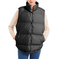 HXJJP Down Cotton Sleeveless Jackets Women Short Puffer Inflatable Vest Autumn Winter Loose Outerwear Bread Waistcoat 709