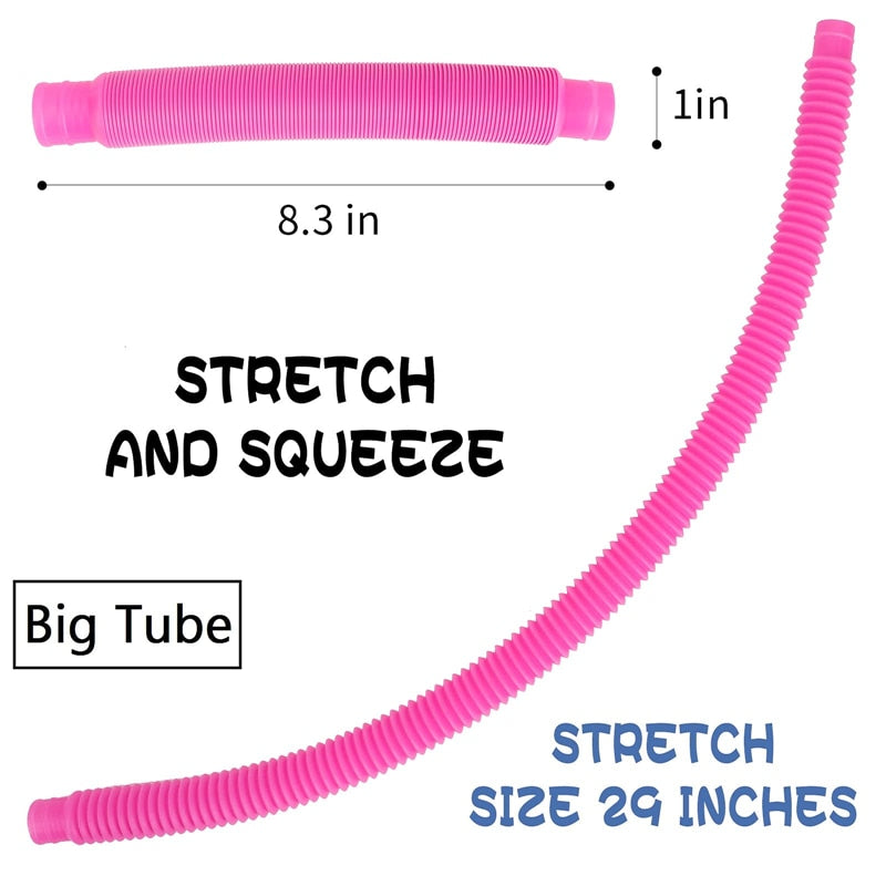 8Pcs Tubes Sensory Toy Fidget Stress Relieve Squeeze Toys Strbess Relief Educational Antistress Fidget Toys for Children Gifts