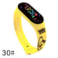 Pokemon Strap LED Electronic Watch Fashion Colorful Bracelet Touch Waterproof Anime Character Pikachu Educational Children&#39;s