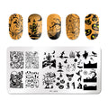 PICT YOU 12*6cm Nail Art Templates Stamping Plate Design Flower Animal Glass Temperature Lace Stamp Templates Plates Image