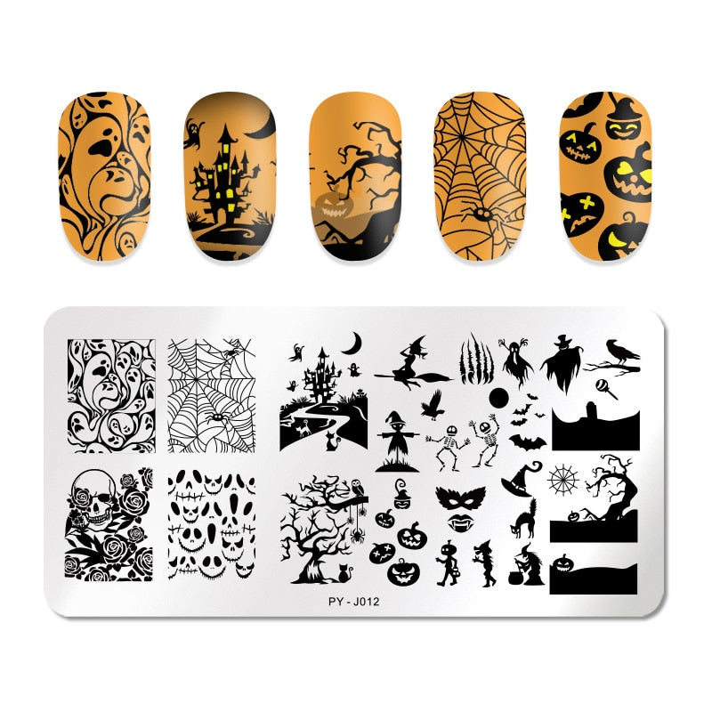 PICT YOU 12*6cm Nail Art Templates Stamping Plate Design Flower Animal Glass Temperature Lace Stamp Templates Plates Image