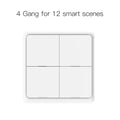 MOES 4 Gang Tuya ZigBee Wireless 12 Scene Switch Push Button Controller Battery Powered Automation Scenario for Tuya Devices