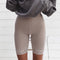 Women&#39;s Cycling Shorts Thin Fitness Casual High Waist Biker Short Summer Slim Knee-Length Bottoms Breathable Shorts Streetwear