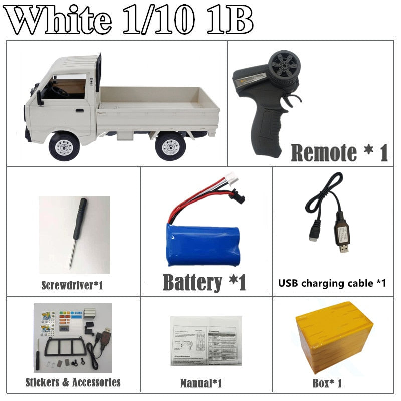 2022 Upgrade WPL D12 2WD RC Car,Toys ar 1000mAh Lithium Battery,High Performance 260 Motor,RC Drift Car For Boys Gifts