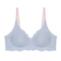 No Trace Top Women&#39;s Underwear No Steel Ring Pure Desire Comfortable Upper Support Sling Adjustable Beauty Back Bra Thin Section