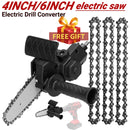 4/6 Inch Electric Drill Modified To Electric Chainsaw Tool Attachment Electric Chainsaws Accessory Set Woodworking Cutting Tool