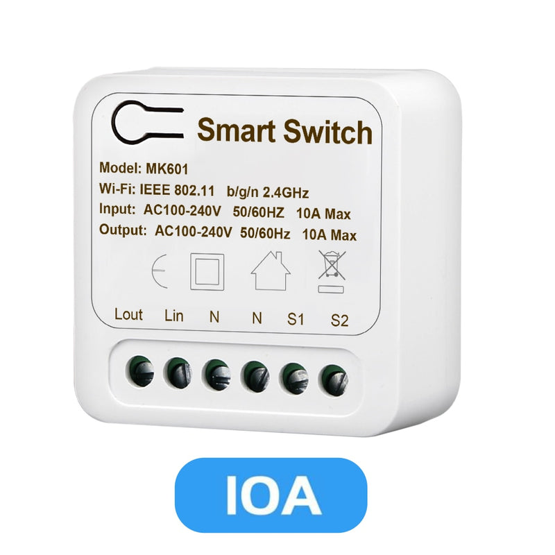 Wifi DIY Smart Switch Remote Controller 10A/16A Wireless Switches Smart Home tuya Smart Life APP Control Via Alexa Google Home