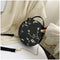 Hot Sale Sweet Lace Round Handbags High Quality PU Leather Women Crossbody Bags for Women 2022 Small Fresh Flower Chain Shoulder