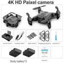 V2 Mini Drone 4K 1080P HD Camera WiFi Fpv Air Pressure Altitude Hold Professional  Foldable Quadcopter RC Drone Kid Toys GIft