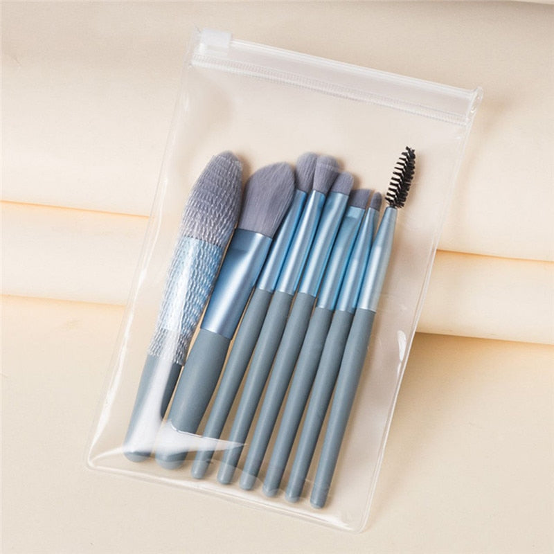 4/6/8Pcs Makeup Brushes Set With Bag Lip Eye Shadow Brush Professional Cosmetic Brushes Kit Travel Mini Makeup Brush beauty tool
