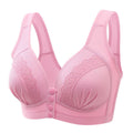 3PCS New Arrival Large Size Front Button Comfortable Gather Bra Breathable Thin Section Without Steel Ring Women Underwear 105