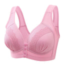 3PCS New Arrival Large Size Front Button Comfortable Gather Bra Breathable Thin Section Without Steel Ring Women Underwear 105