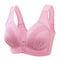 3PCS New Arrival Large Size Front Button Comfortable Gather Bra Breathable Thin Section Without Steel Ring Women Underwear 105