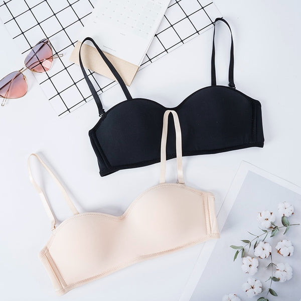 Women Invisible Bra Strapless Bralette 1/2 Cup Women&#39;s Underwear Female Seamless Party Wedding Bras Sexy Lingerie New