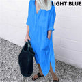Women Shirt Dress Spring Summer Lapel Button Long Sleeve Side Split Dresses Elegant Solid Work Office Vestidos Female Tunic Robe