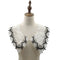 Royal Style Cotton Fake Collar Shawl Wrap Hollow Out Floral Lace Ruffled Trim Necklace Pointed Triangle Lapel Blouse