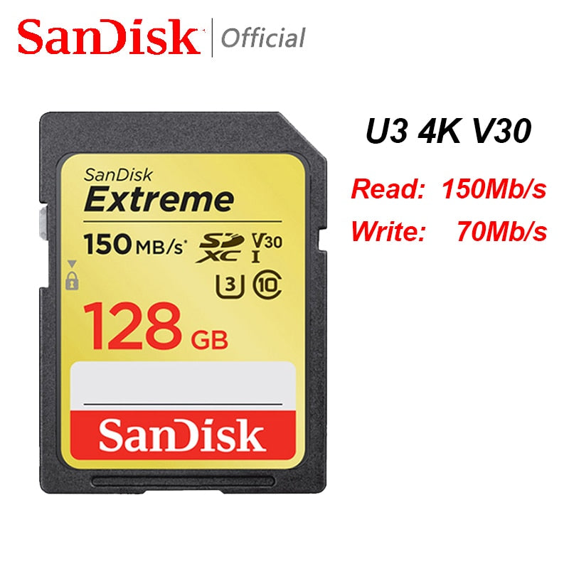 SanDisk Extreme Pro/Ultra SD Card 64GB SDXC SD 128GB 32GB Class10 Flash Memory Card 256GB 512GB 1TB SD Cards 4K SDHC For Camera