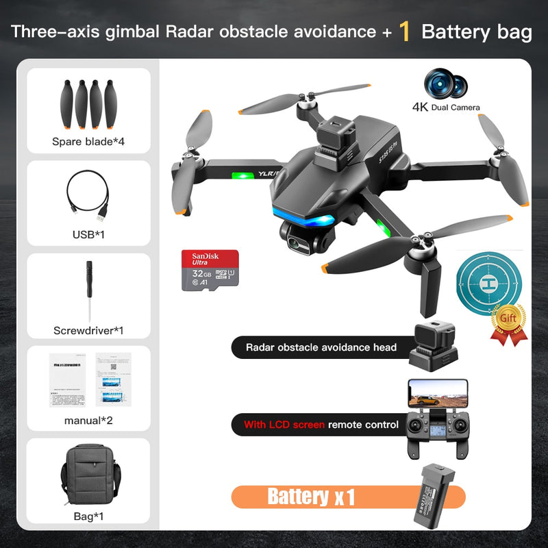 S135 PRO GPS Drone 4k Professional HD Camera Three-Axis Gimbal Anti-Shake HD Aerial Photography OAS Brushless Quadcopter RC Dron