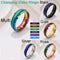 Smart Sensor Body Temperature Test Ring Stainless Steel Fashion Display Real-time  Changing Color Finger Rings