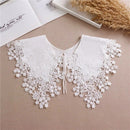 Linbaiway 2022 Lace Chiffon Doll Fake Collar Ladies Shawl Wrap Removable Detachable Embroidered False Collar Clothes Accessory