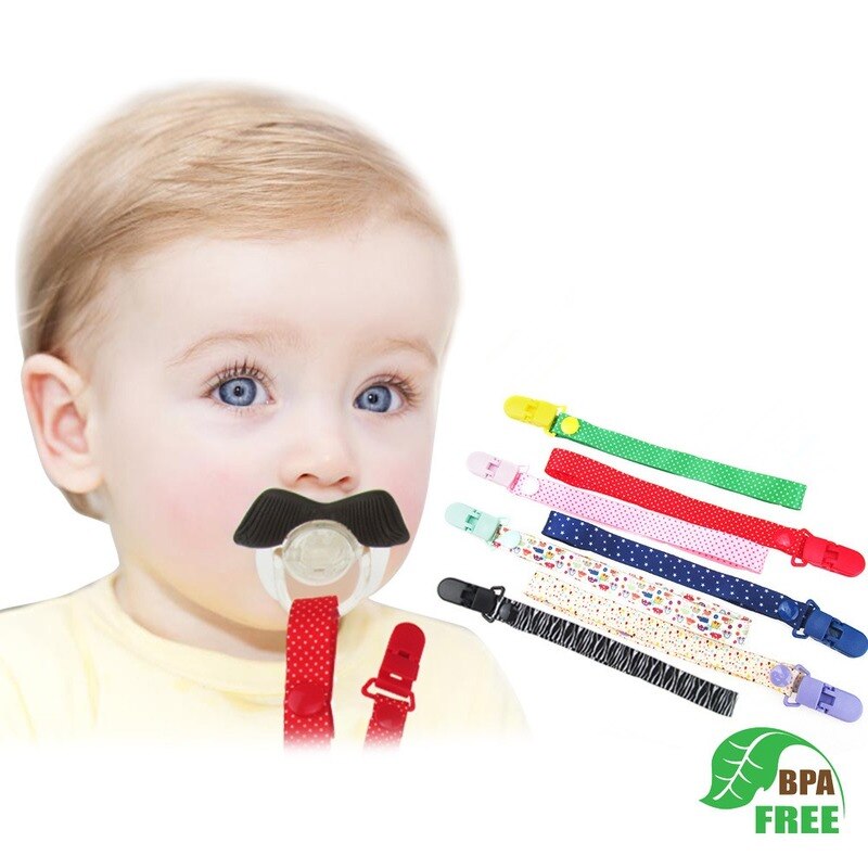 1pc Adjust Baby Pacifier Clip Chain Ribbon Dummy Holder Soother Pacifier Clips Strap Nipple Holder for Infant Feeding