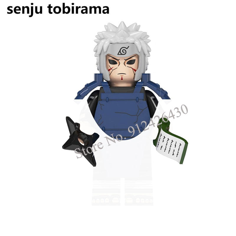 Naruto Sasuke Kakashi Akatsuki bricks Building Blocks Anime cartoon Mini Action Figures Heads Assembly Toys kids Christma Gifts