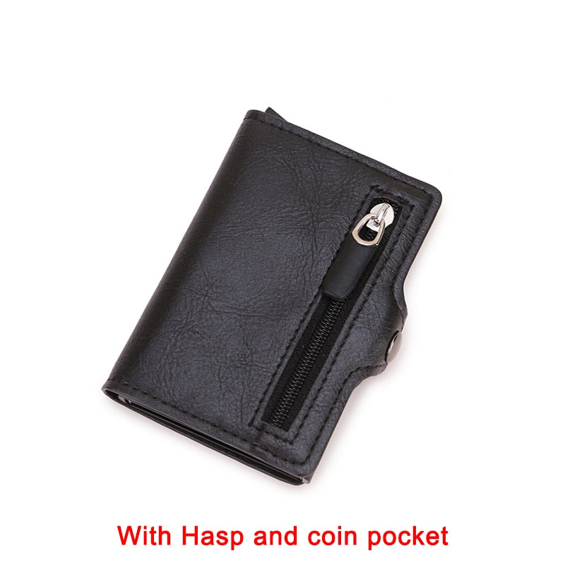 Carbon Fiber Rfid Card Holder Men Wallets Money Bag Male Vintage Black Male Purse 2022 Small Leather Mini Slim Wallets Walets