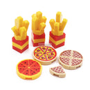 Marumine Mini Food Toys Building Blocks Hamburger Pizza Fries Cake Dessert Chocolate Cookies MOC Bricks Plastic Assemble Part