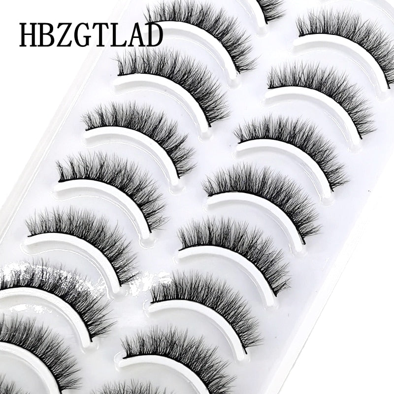 NEW 10 Pairs Natural False Eyelashes Fake Lashes Long Makeup 3d Mink Lashes Extension Eyelash Mink Eyelashes for Beauty 54
