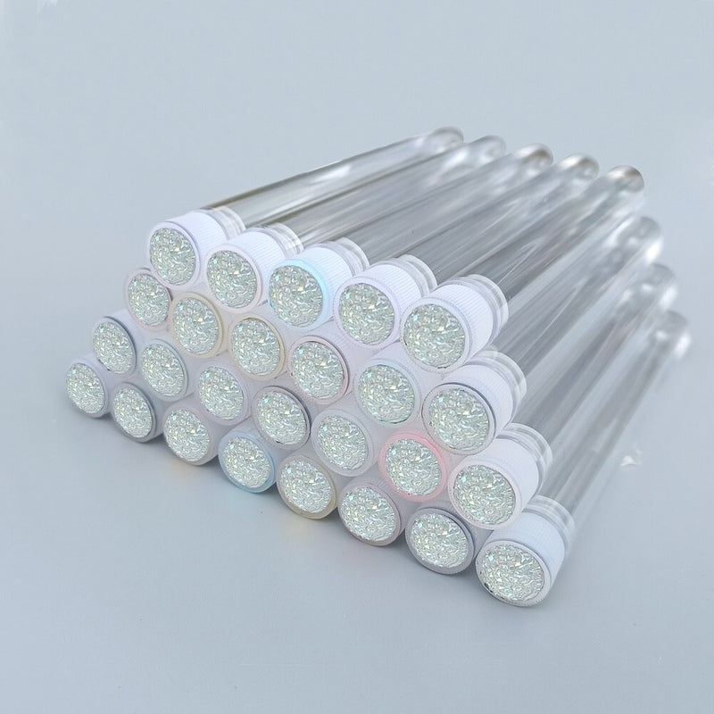 50pcs Reusable Eyelash Brush Tube Eye Lash Brush Eyebrow Brush Resin Drill Replaceable Mascara Wand Brushes Dust-proof