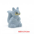 Big Building Block Accessories Chicken Duck Dog Cat Bird Cattle Sheep Zebra Rhinoceros Insect Zoo Series DIY Duploes Toy Gift