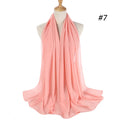 Hijab Scarf 72*175cm Plain Chiffon Scarves For Women Muslim Fasion Islam Clothing Headscarves Shawl For Ladies Headwrap Ramadan