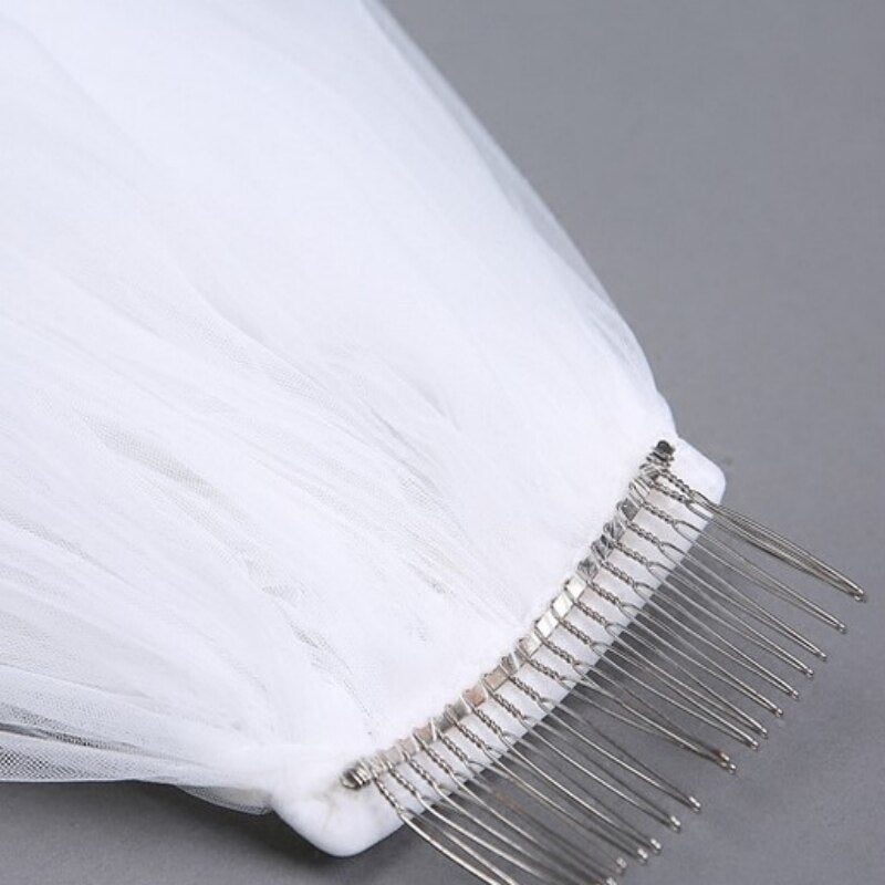 NZUK cheap Real Photos 3M or 2M White/Ivory Wedding Veil One-layer long Bridal Veil Head Veil Wedding Accessories Hot Sell