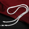 925 silver color Christmas gifts European style retro 6MM flat chain necklace bracelets fashion For man women jewelry sets S085