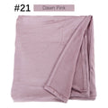 Muslim Women Stretchy Jersey Hijab Plain Cotton Jersey Hijabs  Islamic Soft Turban Head Wraps Headscarf 170X60cm