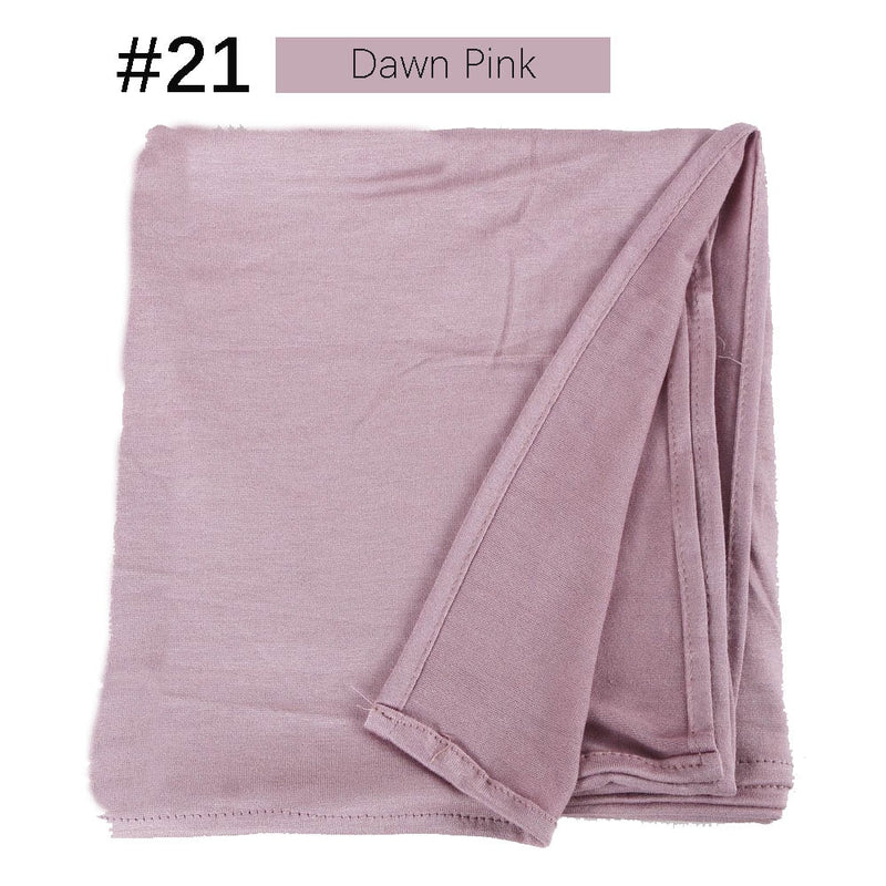 Muslim Women Stretchy Jersey Hijab Plain Cotton Jersey Hijabs  Islamic Soft Turban Head Wraps Headscarf 170X60cm