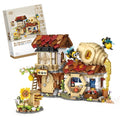New LOZ Creative Sea Fish Food House Model Building Block MOC Retail Store With Figure Dolls Bricks Sets Boys Toys Kids Gifts