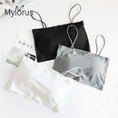Top women Summer Women Sling Tube Top Sexy Bra Women underwear Push Up Bra Seamless Ice Silk Breast Wrap Lingerie Crop top