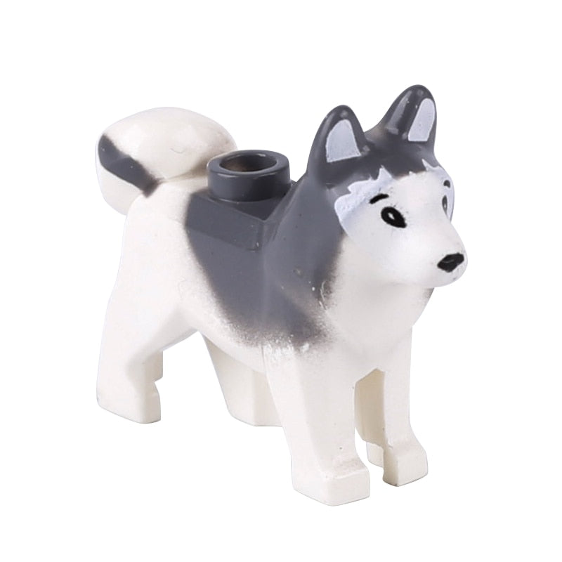 MOC City Animal Building Block Figures Goat Sheep Dog Lion Panda Cheetah Parrot DIY Farm Street View Accessories Bricks Toy Gift
