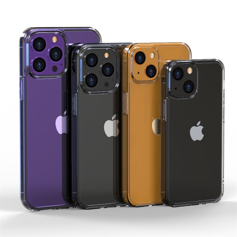 Luxury Tempered Glass Clear Case For iPhone 14 11 12 13 Mini Pro XS Max X XR Transparent Hard Case For iPhone 14 7 8 Plus Fundas