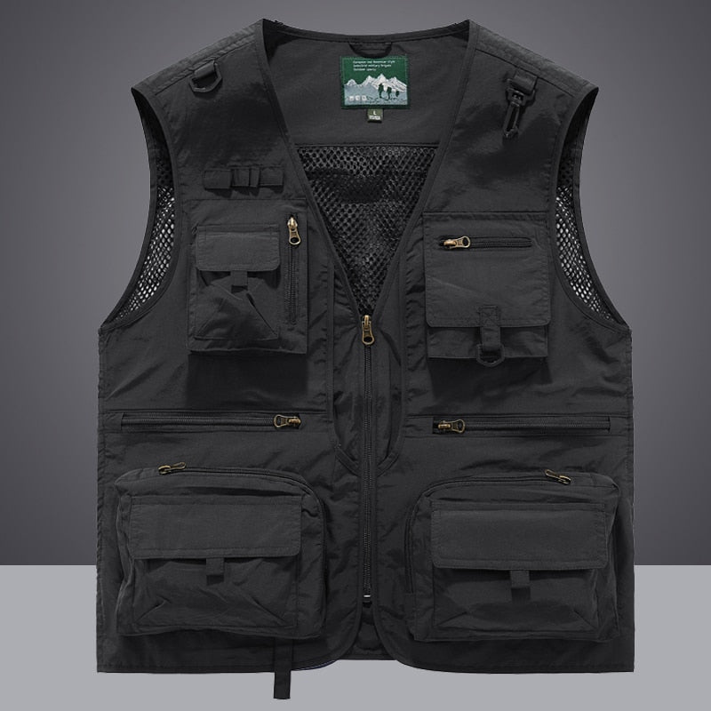Summer Men Unloading Tactical Vest Coat Casual Men&