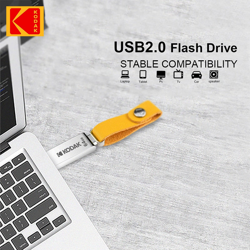 KODAK USB 2.0 Pen Drive 16GB 32GB 64GB K122 Metal USB Flash Drive Memory Freeshipping