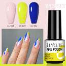 LILYCUTE 3 PCS Gel Nail Polish Set Nude Pink Glitter Sequins Matte Effect Gel Long Lasting Base Top Coat Nail Art Design Hybrid