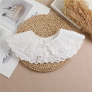 Linbaiway 2022 Lace Chiffon Doll Fake Collar Ladies Shawl Wrap Removable Detachable Embroidered False Collar Clothes Accessory