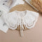 Linbaiway 2022 Lace Chiffon Doll Fake Collar Ladies Shawl Wrap Removable Detachable Embroidered False Collar Clothes Accessory
