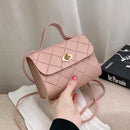 2022 new Lingge fashion embossed hand messenger small square bag handbags  purses and handbags  bags for women