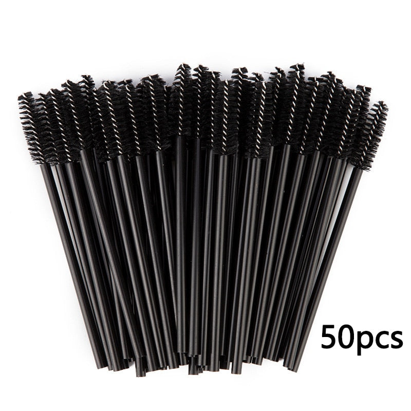 Disposable Crystal Eyelashes Brush Comb 25/50Pcs Eye Lashes Extension Mascara Wands Makeup Professional Makeup Beauty Tool