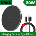 NEW 30W Fast Qi Wireless Charger Pad for iPhone 13 12 11 X Pro Max For Samsung Galaxy S21 S20 S10 S9 S8 Xiaomi Wireless Charging