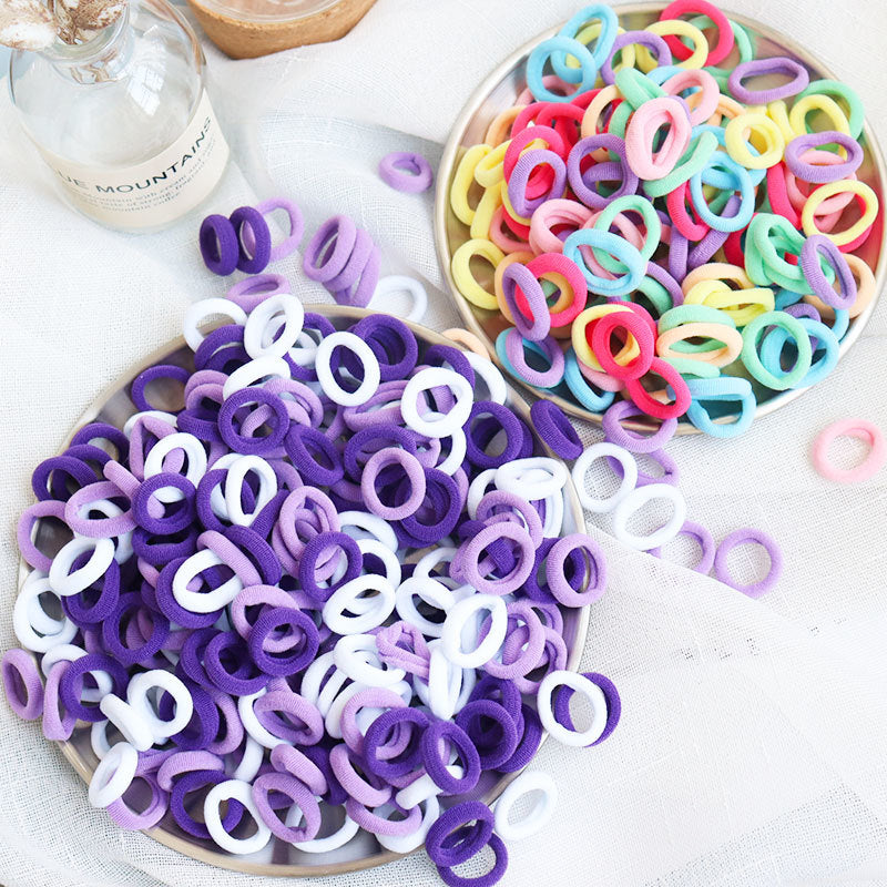 Kid Small Hair Bands Baby Girl Children Headbands Colorful Elastic Hair Tie Nylon Scrunchie Hair Rope 50/100pcs Hair Accessories