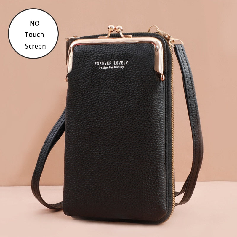Women Bags Soft Leather Wallets Touch Screen Cell Phone Purse Crossbody Shoulder Strap Handbag for Female Cheap Women&